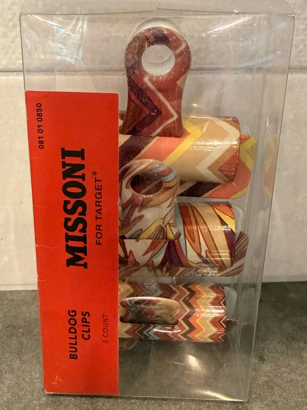 Missoni for Target Brown & Multi Bulldog Clips - 3 Count